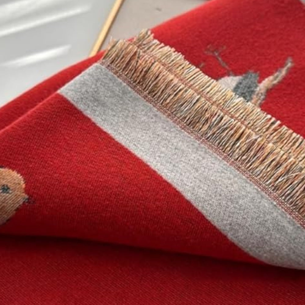 Schaltuch Vogelmotiv Jacquard