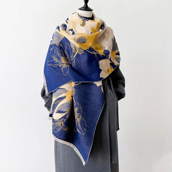 Schaltuch Blütenmuster wendbar