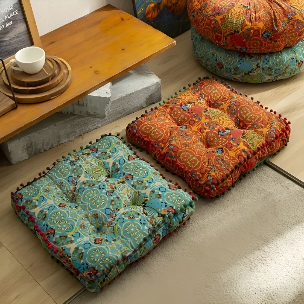 Bodenkissen Boho bestickt – Ansicht 01