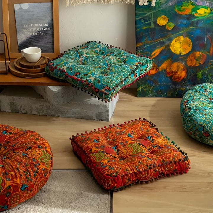 Bodenkissen Boho bestickt – Ansicht 03