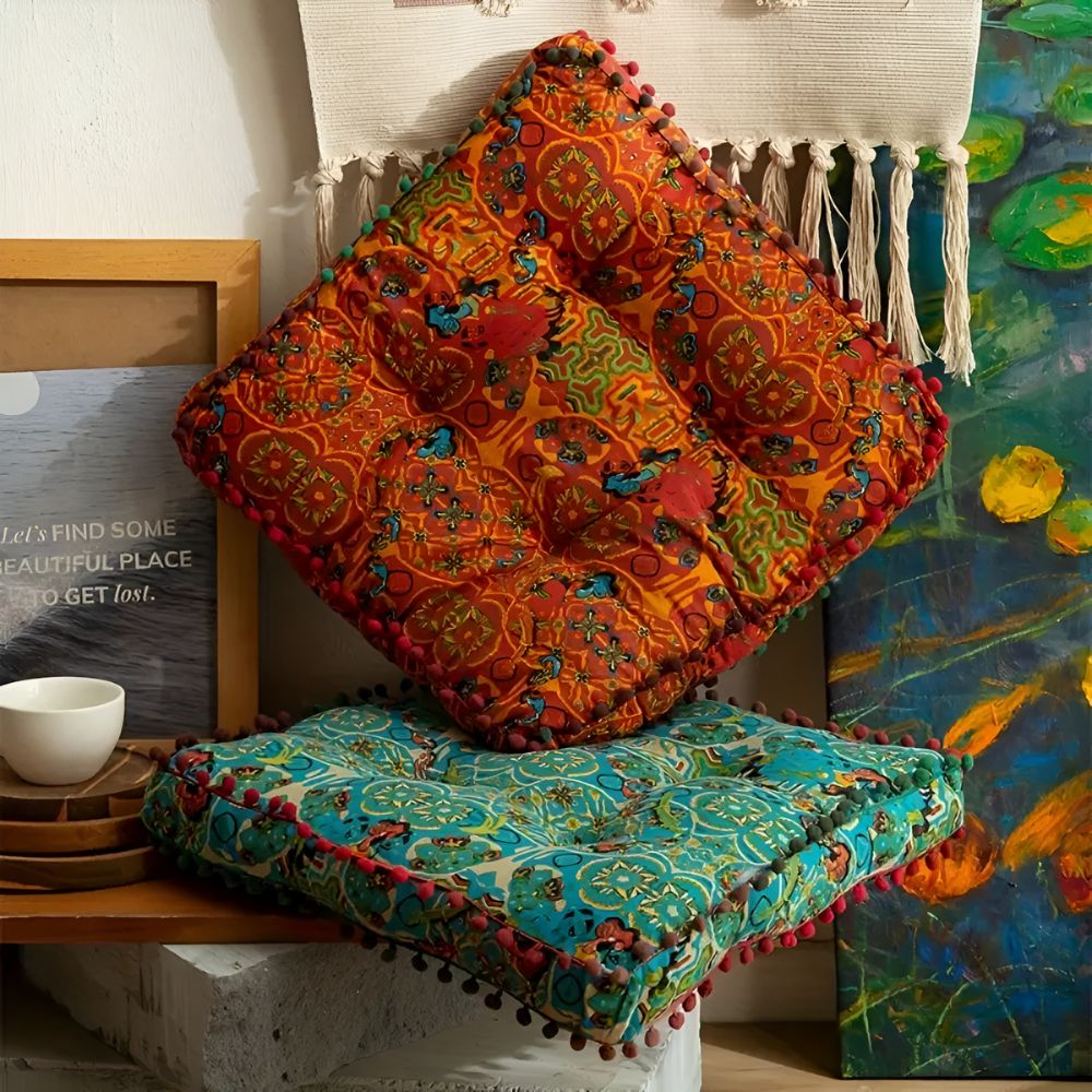 Bodenkissen Boho bestickt – Ansicht 06