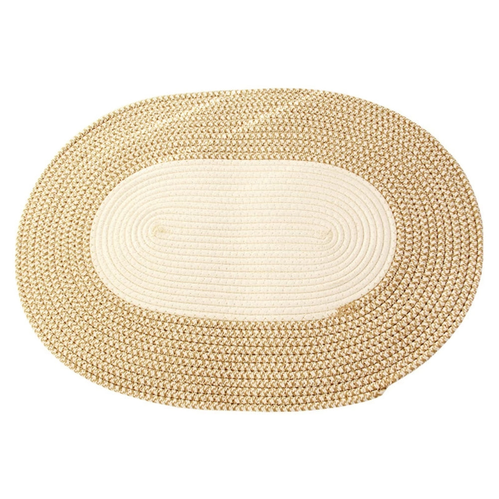 Teppich Hanf geflochten oval Boho