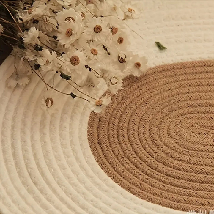 Teppich Hanf geflochten oval Boho