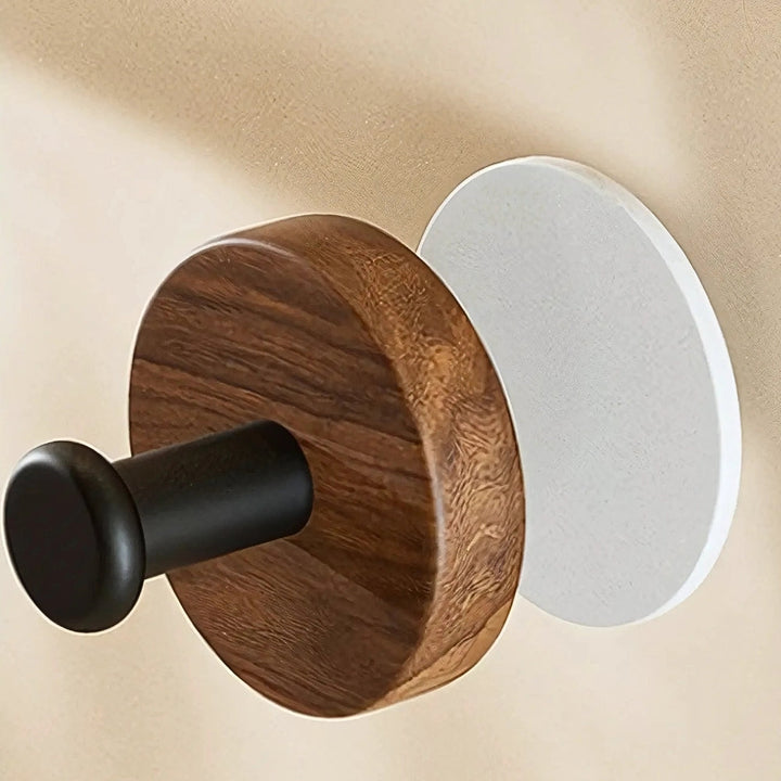 Wandhaken Holz rund selbstklebend