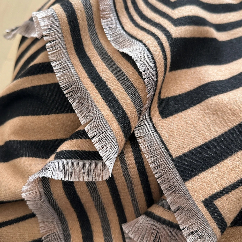 Schaltuch Karomuster gestrickt