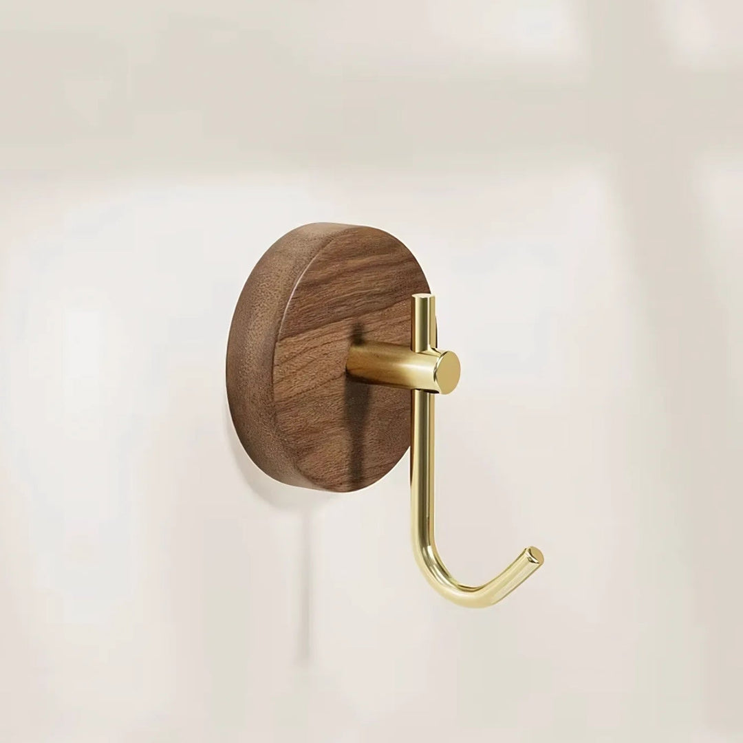 Wandhaken Holz rund selbstklebend