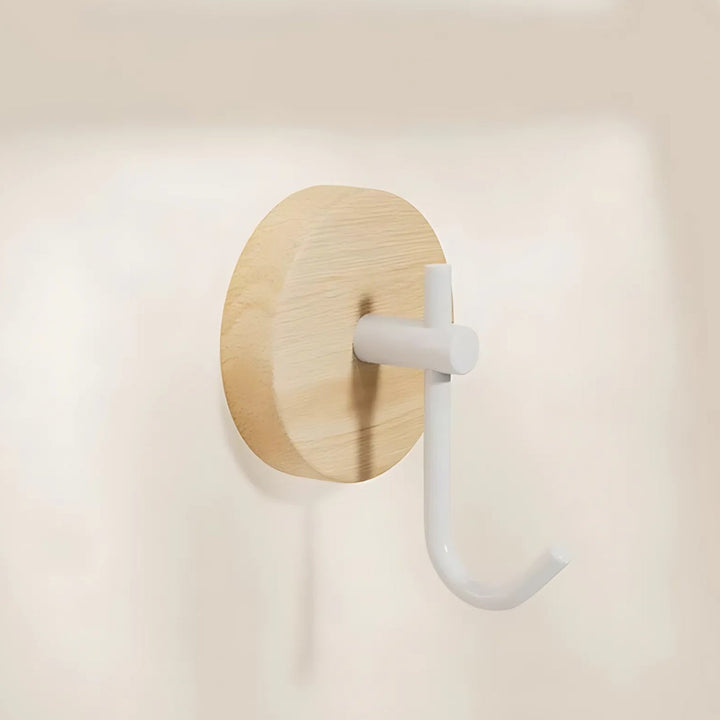 Wandhaken Holz rund selbstklebend