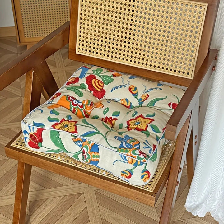 Stuhlkissen Boho getuftet 40x40x9 cm
