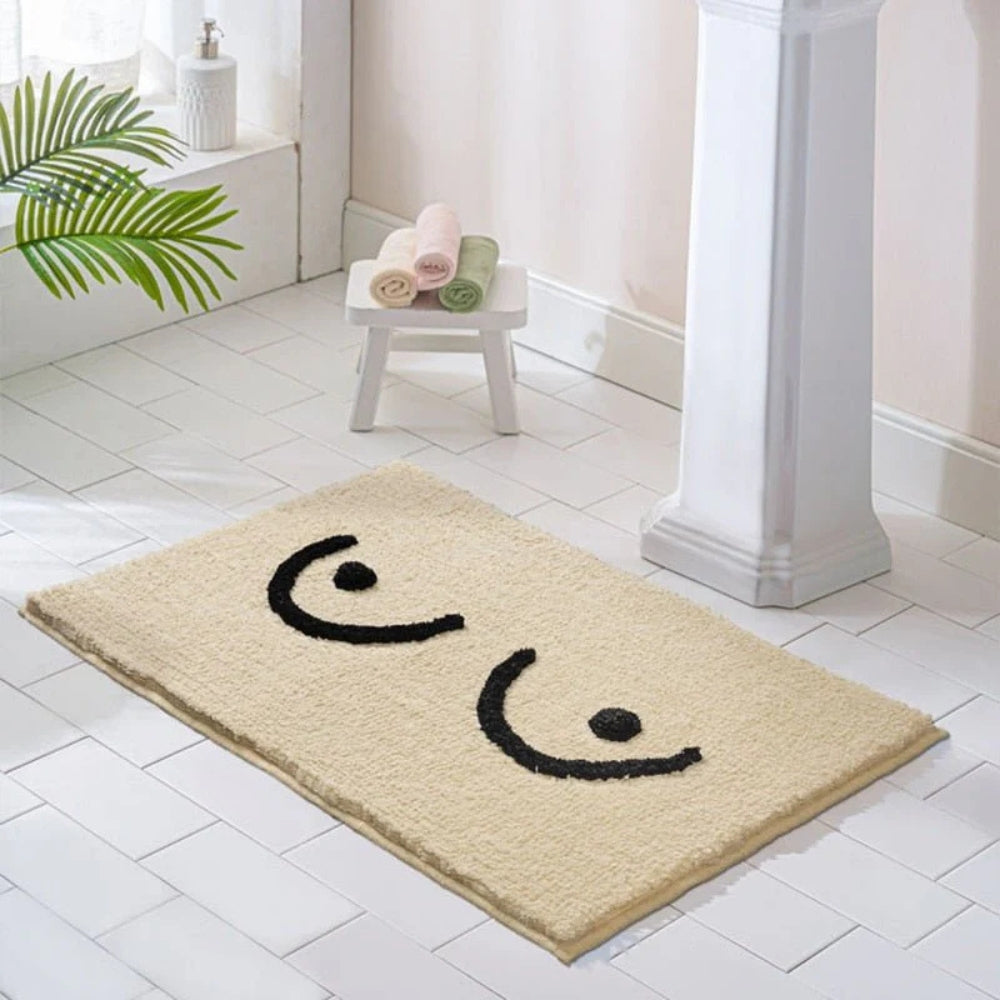 Badematte flauschig gemustert