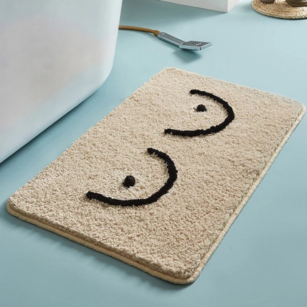Badematte flauschig gemustert
