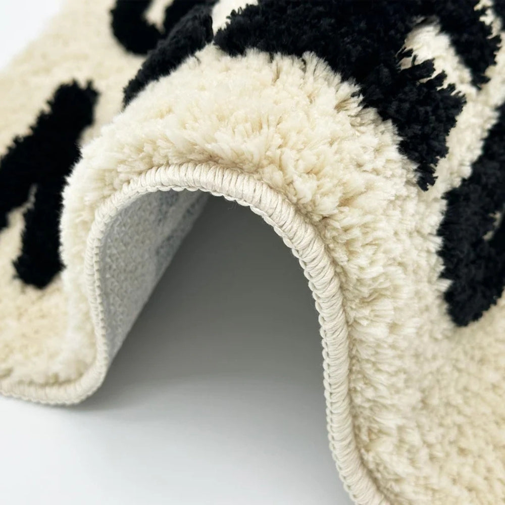 Badematte flauschig gemustert
