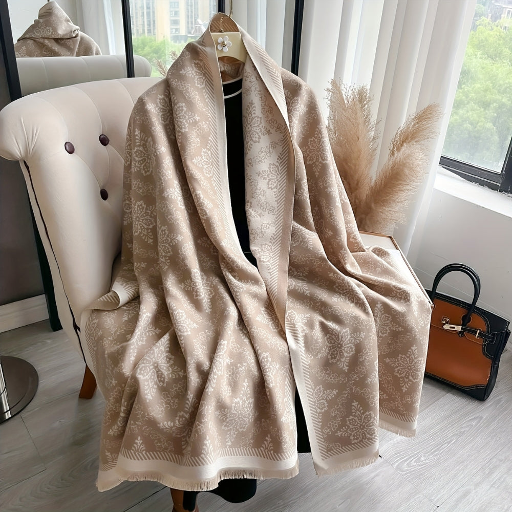 Schaltuch Fleece Damastmuster
