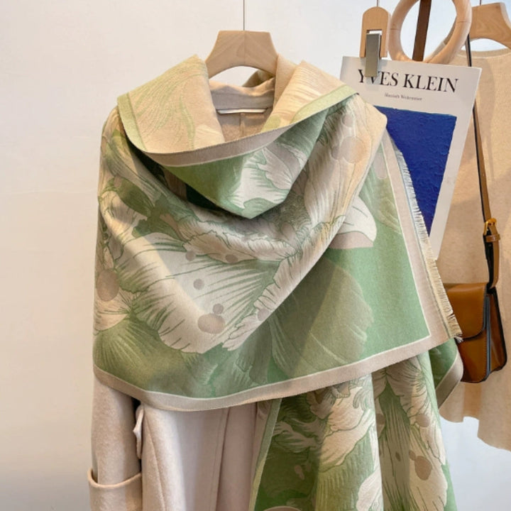 Schal Jacquard Blütenmuster