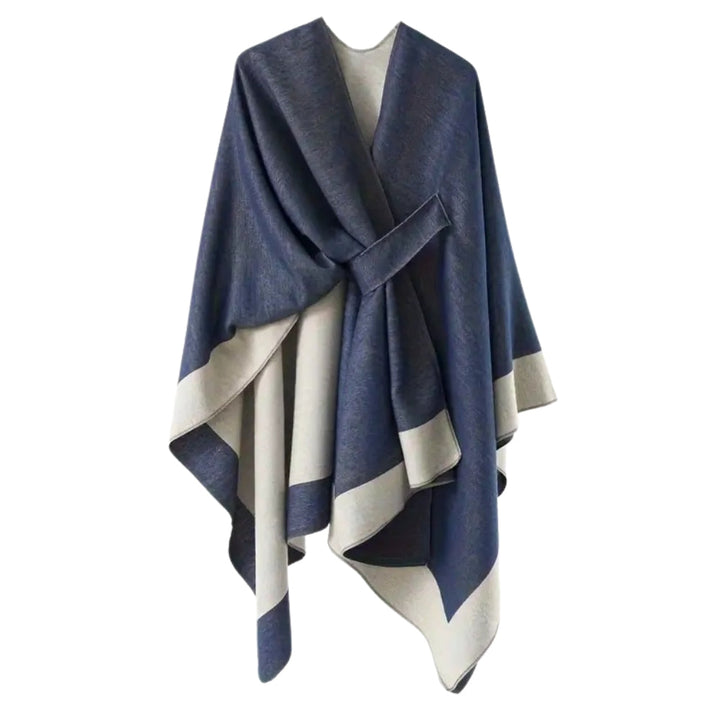 Poncho uni drapiert