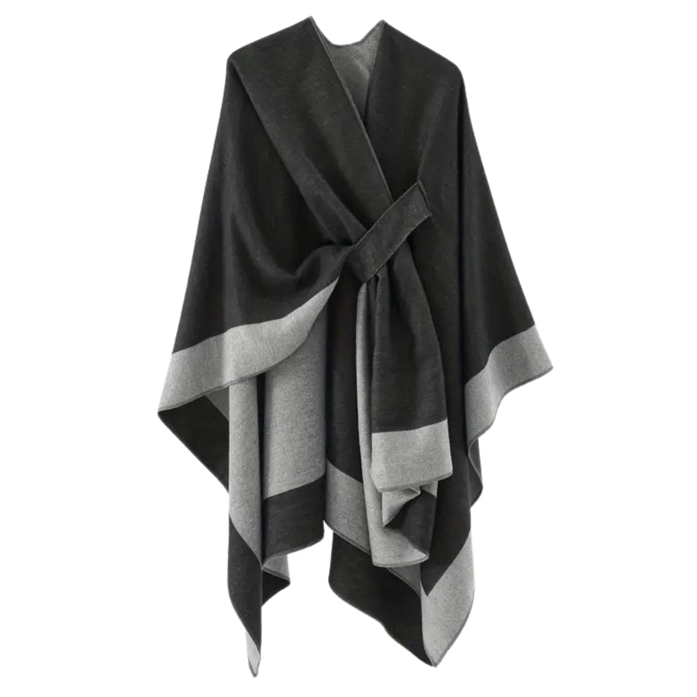 Poncho uni drapiert