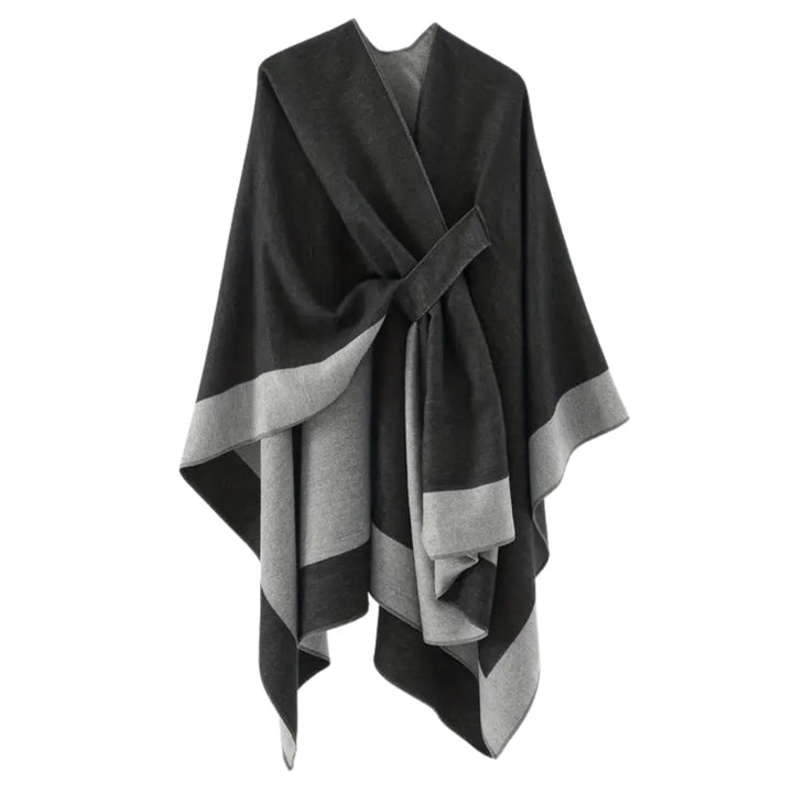 Poncho uni drapiert
