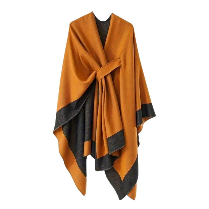 Poncho uni drapiert