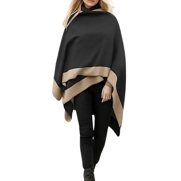 Poncho uni drapiert