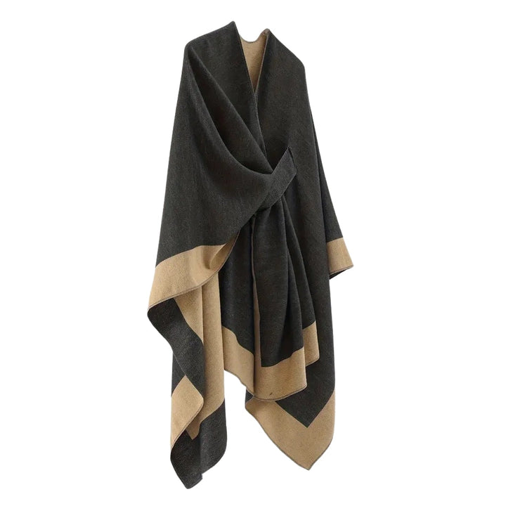 Poncho uni drapiert