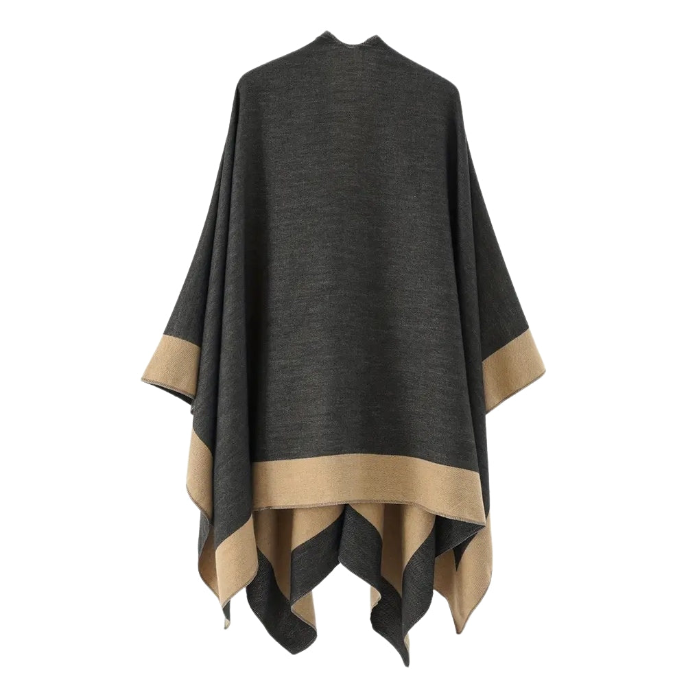 Poncho uni drapiert