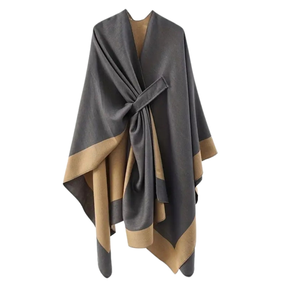 Poncho uni drapiert