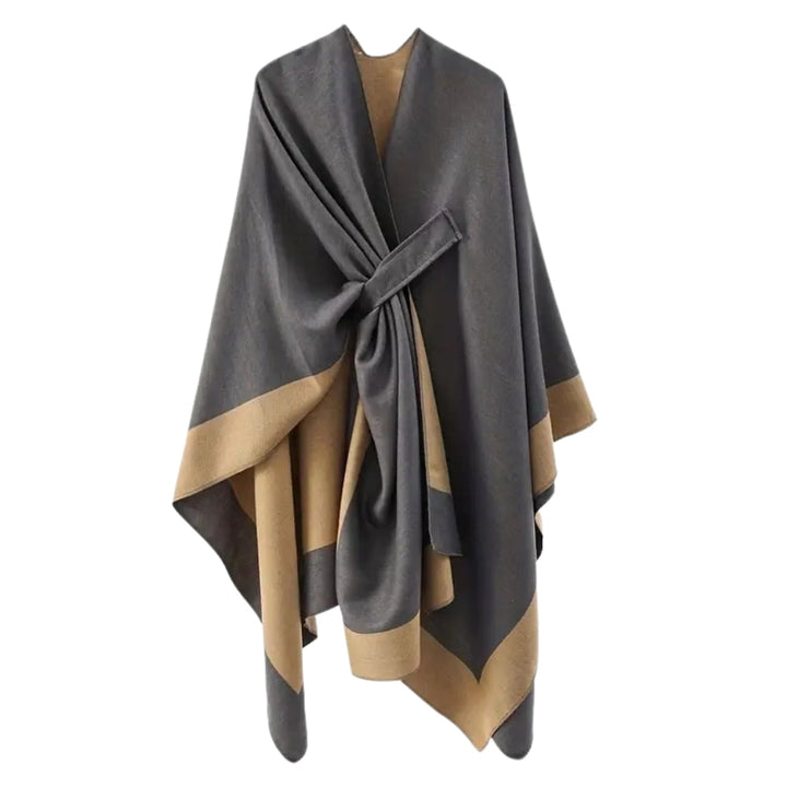 Poncho uni drapiert
