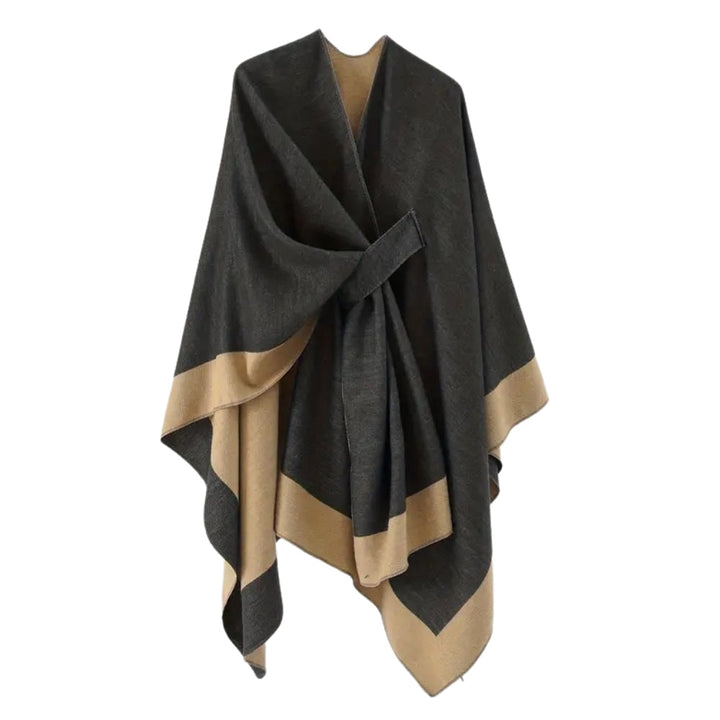 Poncho uni drapiert