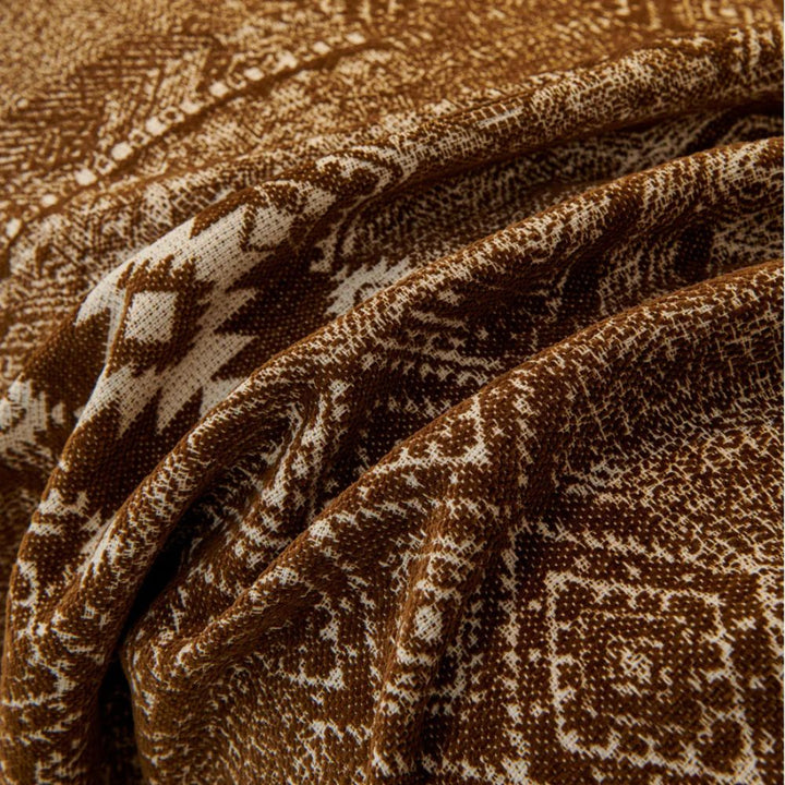 Sofaüberwurf Chenille Ethno-Motiv dick