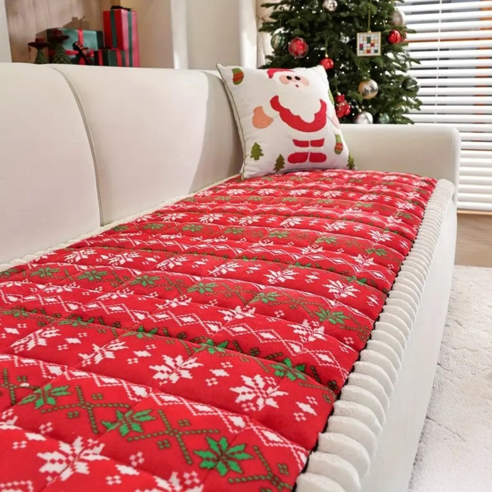 Sofaüberwurf Weihnachten gepolstert