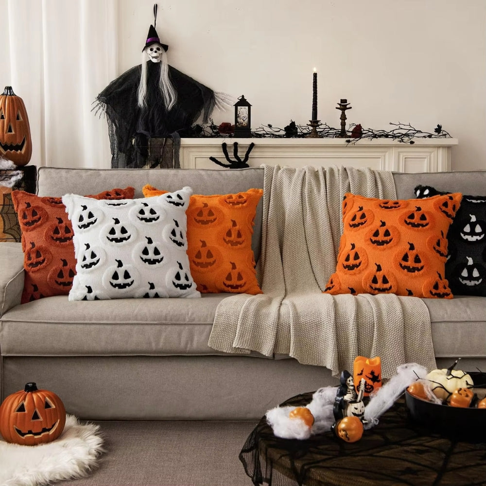 Kissenbezug Halloween Kürbismotiv 45x45 cm