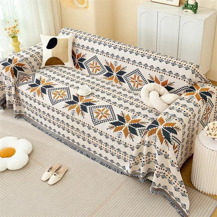 Sofaüberwurf gewebt Boho bunt