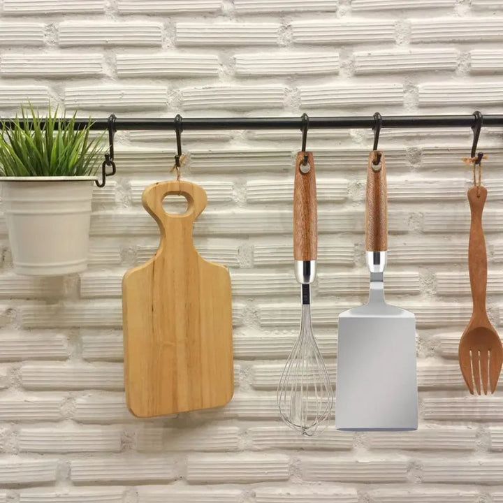 Spatule en acier inoxydable à manche bois
