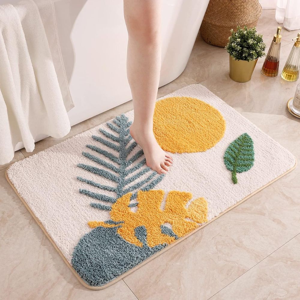 Badematte botanisches Muster