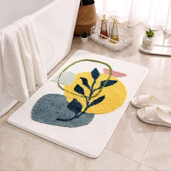 Tapis de bain à motif botanique