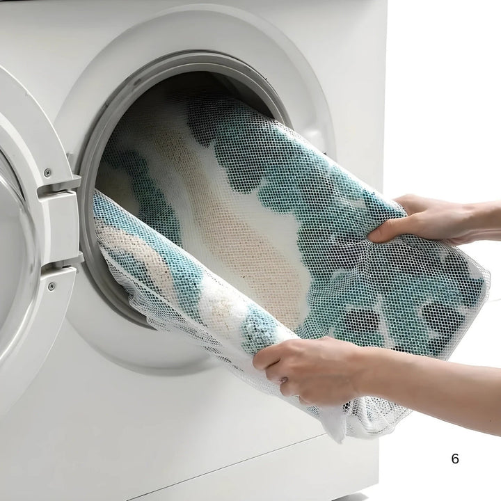 Badematte Wellenmuster blau