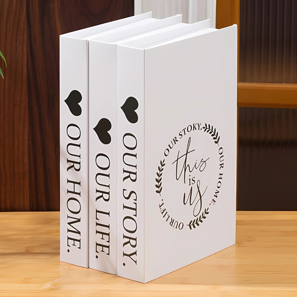 Dekobücher Stapel mit Schriftzug