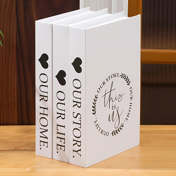 Dekobücher Stapel mit Schriftzug