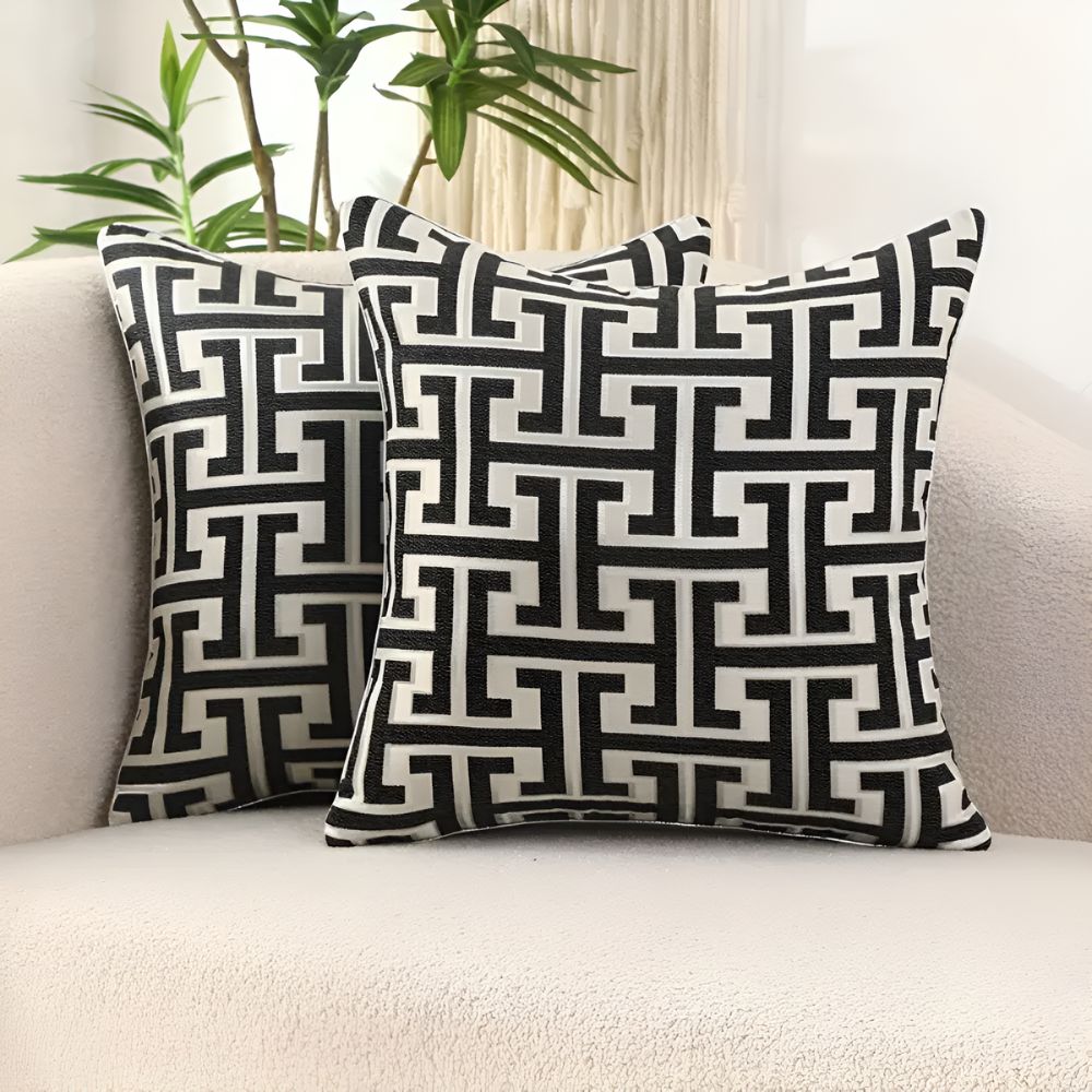 Kissenbezug Jacquard geometrisch 45x45 cm – Ansicht 03