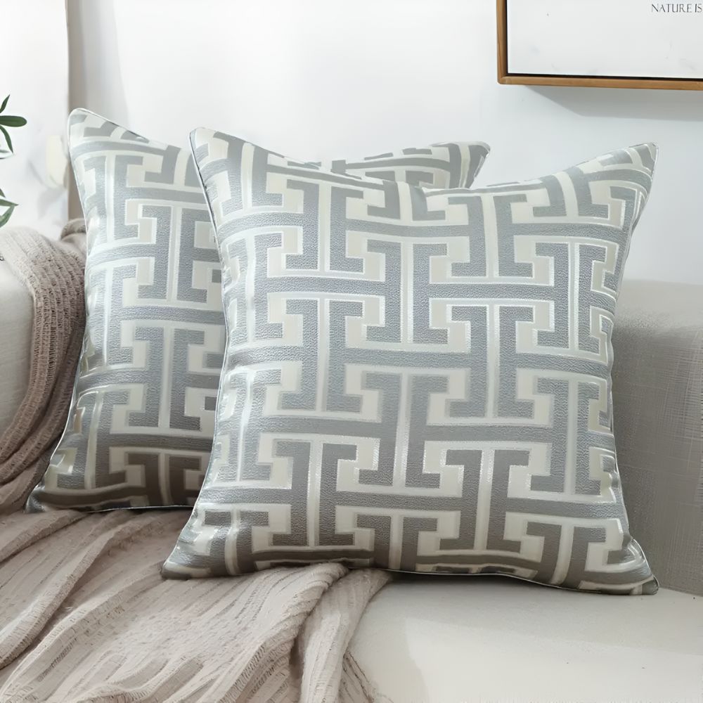 Kissenbezug Jacquard geometrisch 45x45 cm – Ansicht 09