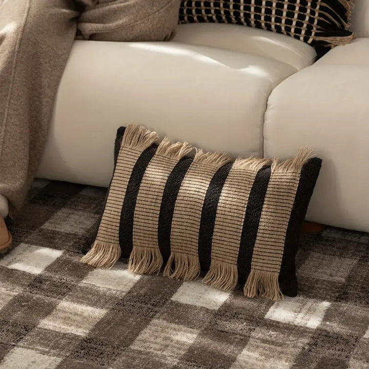 Kissenbezug handgewebte Boho-Streifen