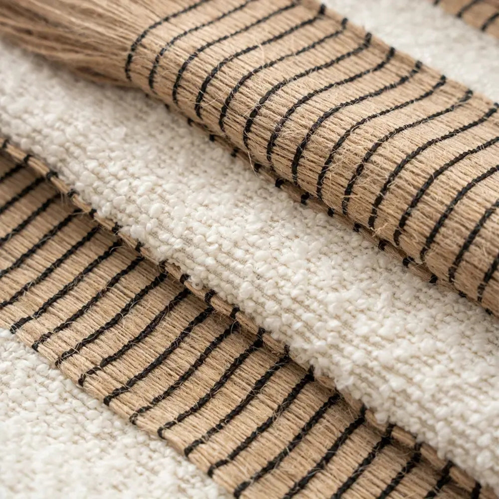 Kissenbezug handgewebte Boho-Streifen