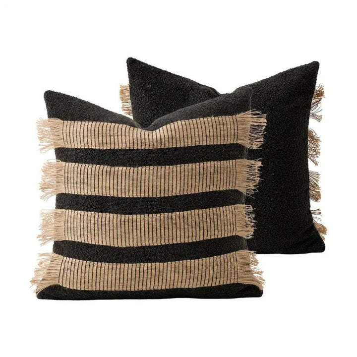 Kissenbezug handgewebte Boho-Streifen