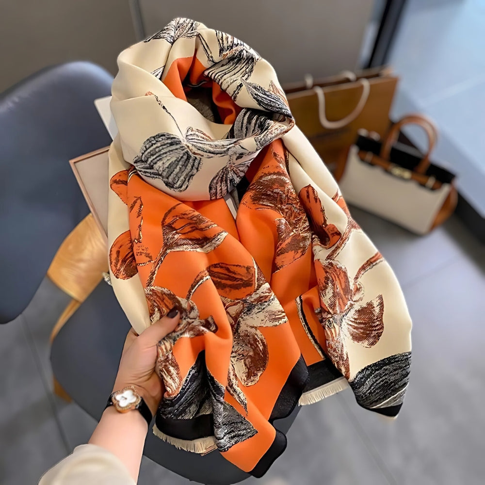 Gewebte Stola mit Iris-Muster
