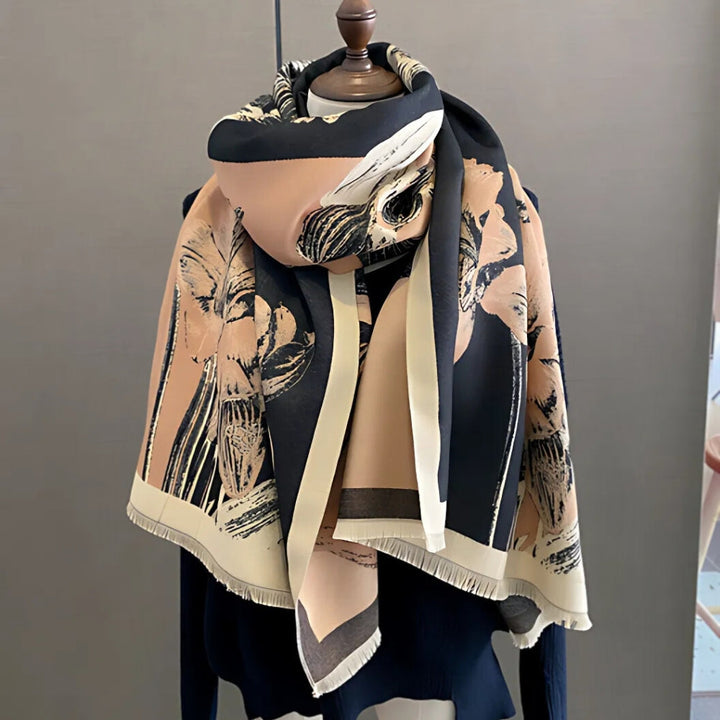 Gewebte Stola mit Iris-Muster