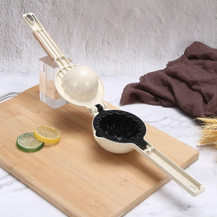 Zitruspresse Edelstahl mit Holzgriff