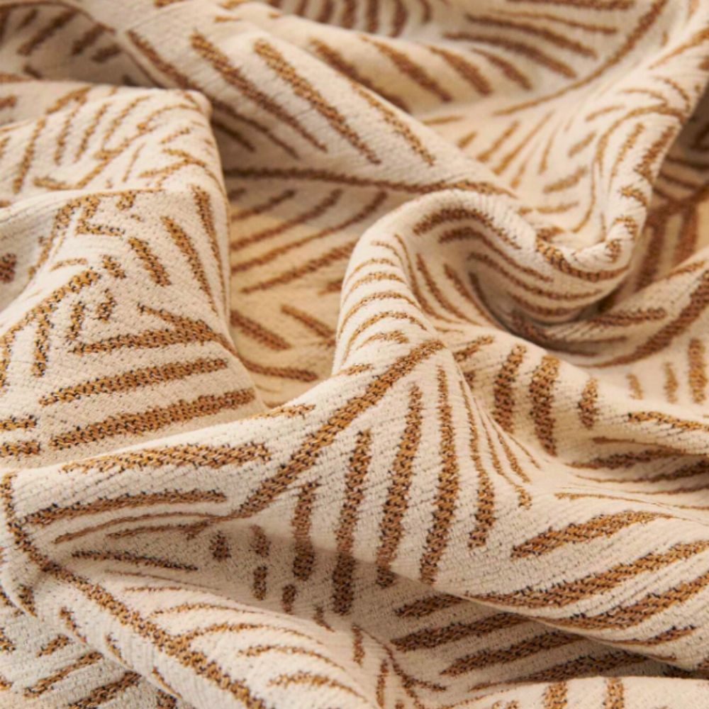 Chenille-Sofaüberwurf mit Blattmuster, rutschhemmend