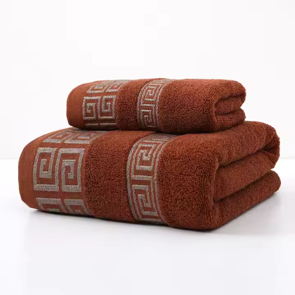 Handtuch-Set Baumwolle Frottee 2-teilig
