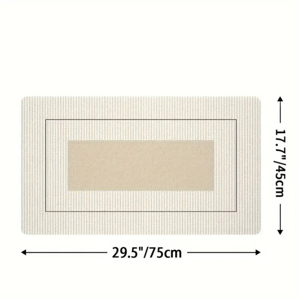 Tapis de cuisine à fleurs et rayures