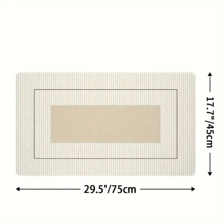 Tapis de cuisine à fleurs et rayures