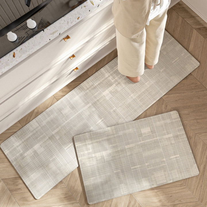 Tapis de cuisine à fleurs et rayures